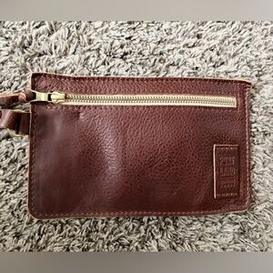 Portland Leather Brown Wristlet